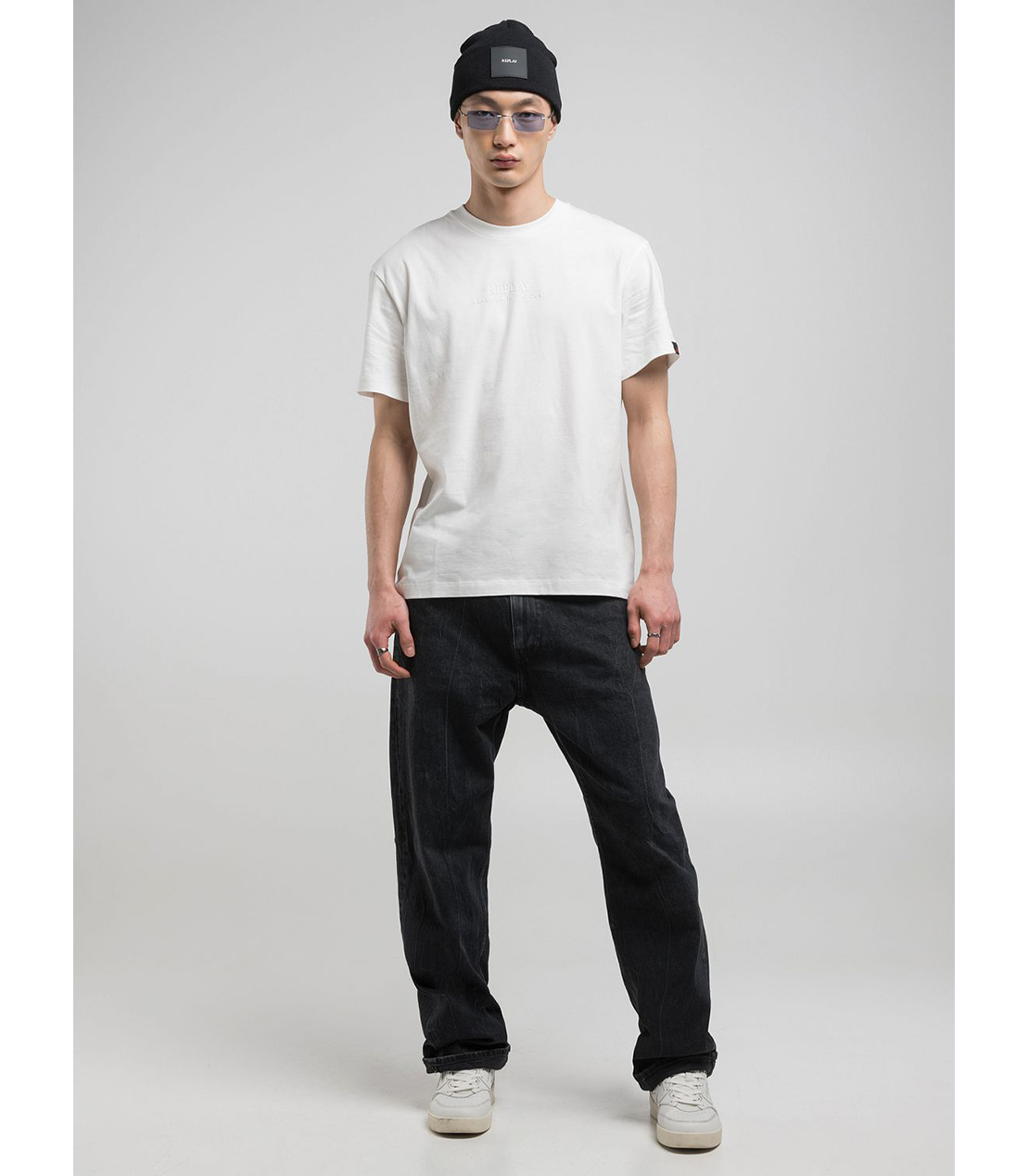 リラックスフィット ベーシックジャ－ジーコットンプリントTシャツ 詳細画像 ホワイト 2